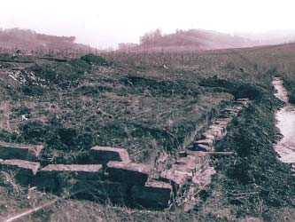 Present condition of south end of Fort wall
